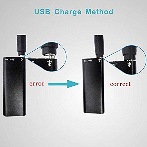 Mini Voice Recorder,USB Voice Recorder with MP3,Rechargeable Digital Voice Recorder, 8GB Memory by Seanme(Black)