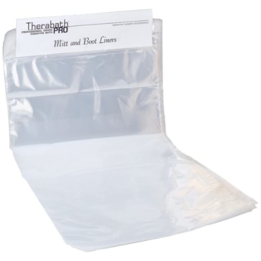 Therabath® Mitt/Boot Liners, Hold Heat In for Longer Treatment, Disposable, Easy to Use, 100 x Therabath® Mitt/Boot Liners