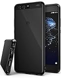 Ringke [Fusion] Compatible with Huawei P10 Tough PC Back TPU Bumper [Drop Protection, Shock Absorption Technology][Attached Dust Cap] Raised Bezels Protective Cover Huawei P10 Case - Ink Black