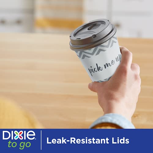 Dixie To Go Coffee Cups and Lids, 12 Oz, 26 Count, Assorted Designs