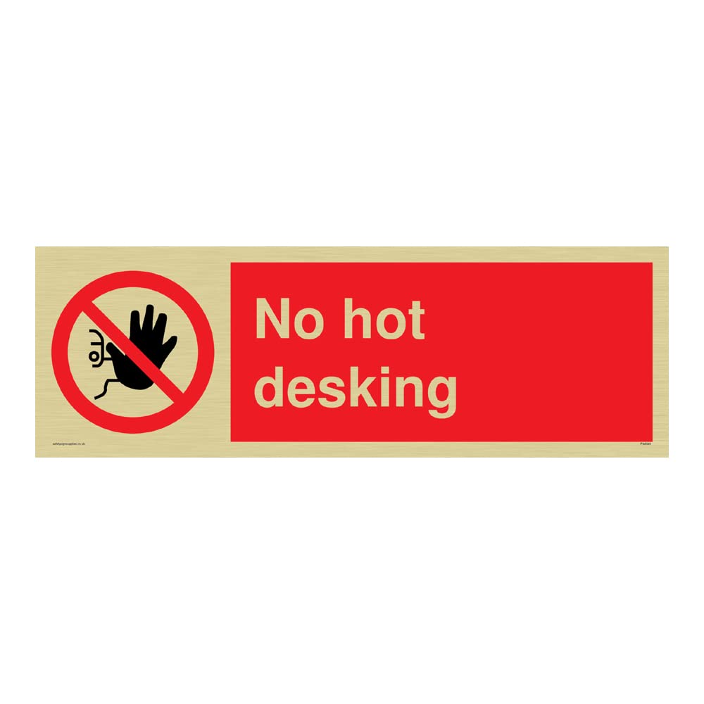 No hot desking sign