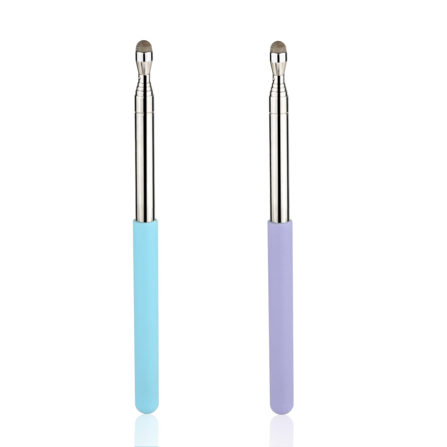 2pcs Telescopic Teacher Pointers, Retractable Teaching Pointer with Capacitive Handwriting Function Extendable Whiteboard Pointer Pointer Sticks for Classroom Presentation (Purple & Blue)