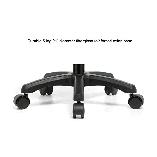 Perch Life Rolling Pneumatic Adjustable Stool For Lab Medical Office Spa Salon Kitchen Garage 20.5" - 28" (Soft Floor Casters/Black Vinyl) - Thumbnail 5