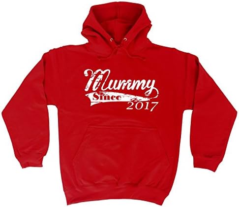 123t Mummy Since 2017 Mum Mother Hoody Grandma Children Child Kids Granny Year Personalised Baby Babies Birthday Gift Christmas Present HOODIE