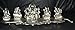 Lightahead Lord Ganesh Musicians a Unique Diya Tea Light Candle Incense Stand in White Metal Statue of Hindu Gods Made in India
