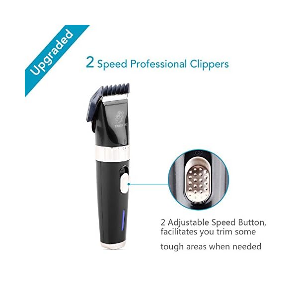 Dog Grooming Clippers Low Noise Dog Hair Clippers Cordless Rechargeable Dog Hair Trimmer Pet