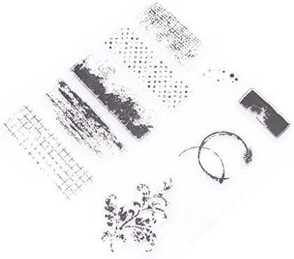 UJuly Transparent Silicone Clear Rubber Stamp Sheet Cling Scrapbooking DIY Craft Decor 14x14cm/5.51x5.51''