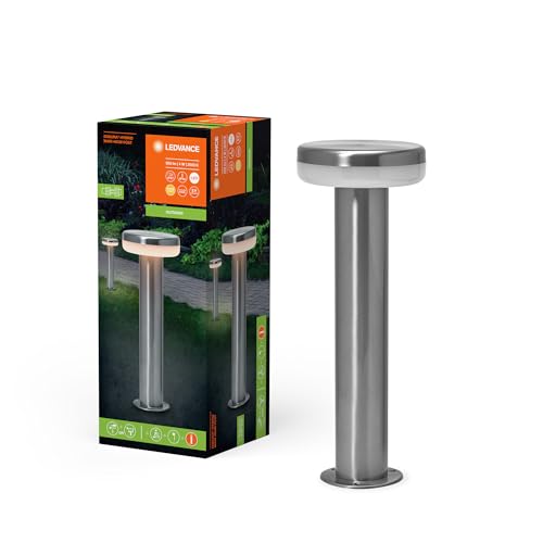 LEDVANCE Endura Hybrid MARI Outdoor Light, Hybrid Light, 4W, 240lm, Warm White Light Color, 3000K Color Temperature, Stainless Steel, IP44 & IP67 Protection, Solar & Mains Operation