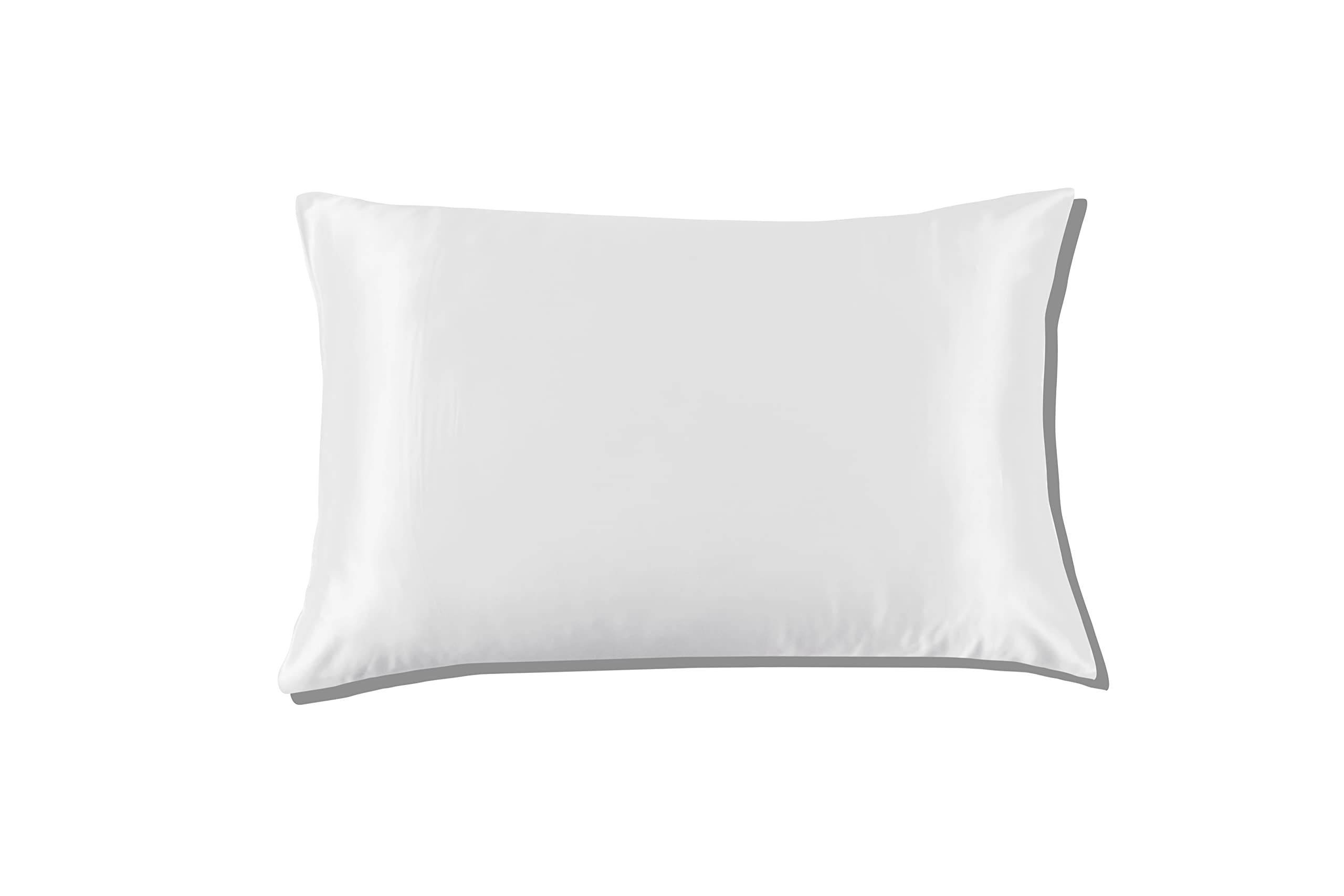 Sleepdown 100% Silk Pillowcase for Hair and Skin Health Naturally Hypoallergenic Smooth - 22 Momme - 50 x 75cm - Ivory White