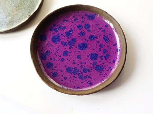 Handmade Ceramic Purple with Dots Dish
