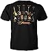 Famous Guitars T-shirt (X-Large, Black)