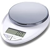 EatSmart Precision Pro Digital Kitchen Scale, White Chrome
