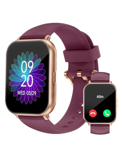RUIMEN Smart Watch Answer Dial Call,Smart Watches for Women Men 1.85"HD Screen Fitness watch with SpO2 Heart Rate Sleep Monitor Step Counter Waterproof 100+ Sports Mode for Android iOS (2 Bands)