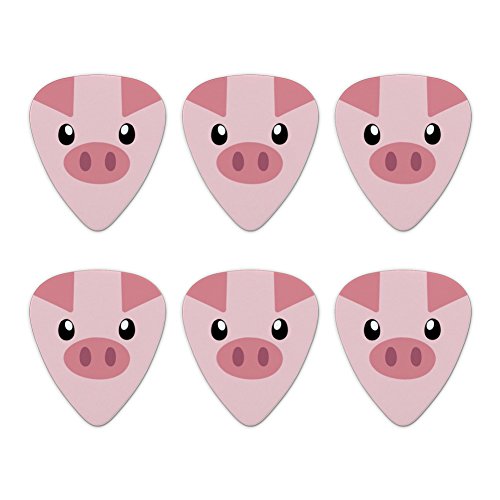 Pig Face Farm Animal Novelty Guitar Picks Medium Gauge - Set of 6