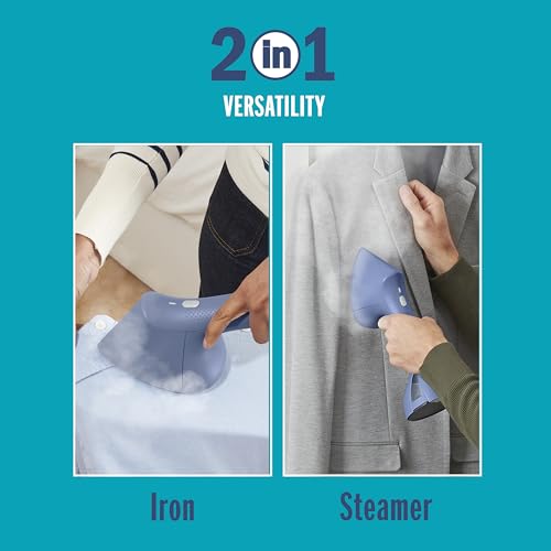 Conair Extreme Steam & Press 2 in 1 Steamer, Handheld Fabric Steamer, 1700W Clothing Stemaer, 30 second Heat-up, Travel Steamer
