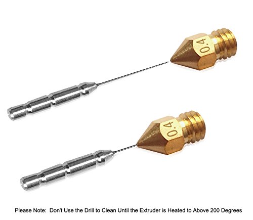 3D Printer Tool Kit - 6pcs Brass Extruder Nozzle Print Heads | 6pcs Extruder 30mm M6 Tube | 3pcs Cleaning Drill Bits | 2M PTFE Teflon Tube - Premium 3D Printer Parts and Accessories