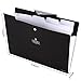 Skydue PP Expanding File Folder Accordion Documents Letters Organizer, 5 Pockets, A4 Size, Black