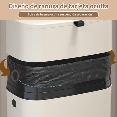 10L Cubo de Basura Colgante,Basurero para Cocina,Bote de Basura con Tapa,Cesto de Basura de Pared de Cocina,Cubo de Basura con Tapa,Deslizante Abierto,Adecuado pare Dormitorio,Oficina,Baño