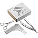 Beard Grooming Kit, SoulBay Mustache Shaping Symmetric Tool for Men, Including Styling Comb Template+ Professional Manual Shaver(Blades Not Included) + Stainless Steel Scissors+ A Large Velvet Bag