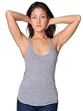 American Apparel Women's Tri-Blend Racerback Tank Shirt, Athletic Grey, Medium