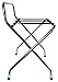 USTECH Luggage Rack-Single Tier with High Back, Chrome, Fully Asssembled, Foldable Rack for Guest Room