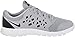 NIKE Flex Run 2015 Kids' Athletic Footwear Running Shoe Boys and Girls Grey White Black Fashion Sneakers 724989 003 (1 Y US Little Kid)