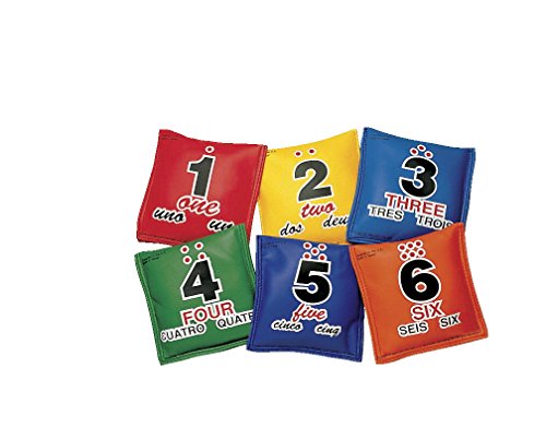 Sportime Tri-Lingual Numeric Bean Bag Set - Set of 6 - 6 Colors