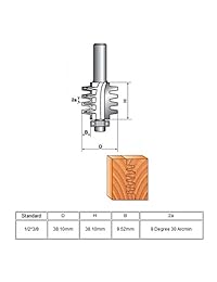 Uxcell 1 2-inch Shank 1   1 4-inch-1   1 2-inch Dia de corte reversible dedo conjunta pegamento Router Bit