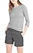Hybrid & Company Womens Bermuda Walking Shorts Stretch 7 inch Inseam Super Comfy BW31201X NF Charcoal 14