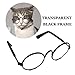 Stock Show Funny Cute Dog Cat Retro Fashion Sunglasses Glasses Transparent Eye-wear Puppy Cat Teacher Bachelor Cosplay Glasses Pet Photos Props for Small Dog Cat Costume
