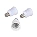 (Pack-3) FINELED E17 to E26 Socket Adapter,Intermediate Base E17 to Standard Medium Base E26 Converter