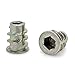 SNUG Fasteners (SNG879) Fifty (50) #8-32 Zinc Hex Flanged Threaded Inserts for Wood | .394