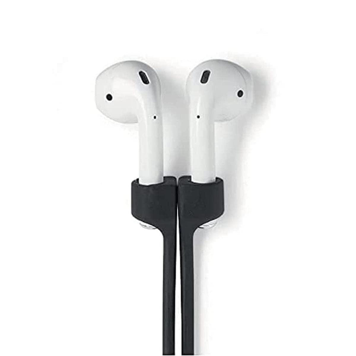 aiino - AirStrap Silicone Necklace Holder for Apple AirPods 1 and 2 | Anti-loss Lace - Black