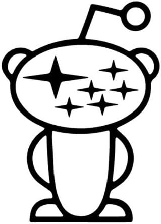 [#53] FLA 2x Black Subaru Reddit Alien Window Decal Vinyl Impreza WRX STI Sticker Subie