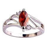 Psiroy Women's 925 Sterling Silver 1cttw Garnet Filled Ring