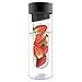 Asobu Flavor It 20 Ounce Glass Water Bottle With Fruit Infuser, Smoke