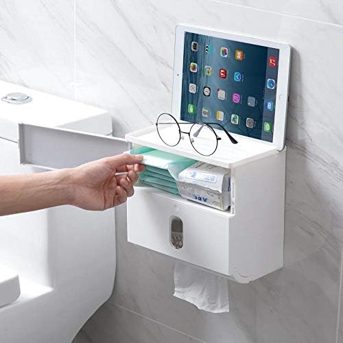 QOETIRT Tissue Holdersnapkin Holderspaper Hand Towel Dispensers Bathroom Shelf Wall Mount Tissue Box Shower Caddy Toliet Paper Holder Storage Rack Napkin Holder Bathroom Organizer@ As Shown