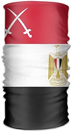 LALALALA Unisex War Flag Of Egypt Multifunction Bandana Headband Athletic Headwear Sweatband,Magic Scarf,Neck Balaclava,Helmet Liner,Tube Mask,UV Resistence Outdoor Sport Yoga