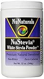 NuNaturals Nustevia White Stevia with Maltodextrin Powder, 12-Ounce (2-Pack)