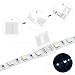 4PCS LED 5050 RGB Strip Light Connector 4 Conductor 10 mm Wide with 5PCS L Shape Solderless LED Connector, 5PCS Gapless Connector, 30 Lots Strip Light Mounting Bracket Fixing Clip