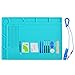 Eachway 13.4 x 9.1 inch Heat Insulation Silicone Pad Desk Mat Maintenance Platform BGA Soldering Repair Station with Scale Ruler Repair Mat