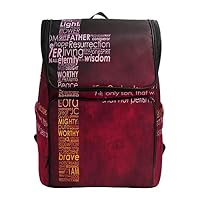 ANINILY Christ Christian Cross Laptop Casual Rucksack Waterproof School Travel Backpack Daypacks for Women, Men