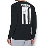 Under Armour Men's Freedom Flag Long Sleeve T-Shirt,Black (001)/White, Medium