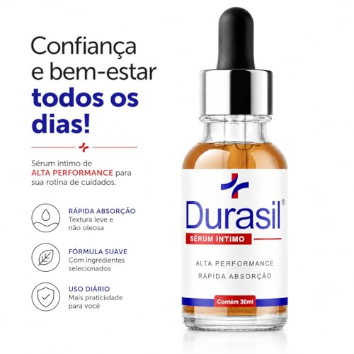 Durasil Sérum Masculino 30ml - Fórmula De Rápida Absorção Sensação Prolongada - Uso Diário