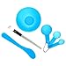 Mintbon 4PCS DIY Facial Mask Bowl Brush Spoon Professional Tools for DIY Mask Blue