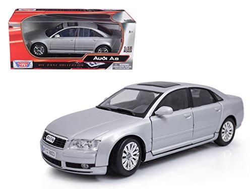 Motormax 73149 2004 Audi A8 Silver 1/18 Diecast Model Car