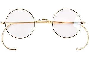 Agstum Retro Small Round Optical Rare Wire Rim Eyeglasses Frame