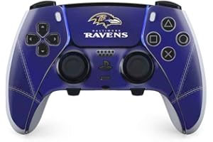 Skinit Decal Gaming Skin Compatible with PS5 DualSense Edge Pro Controller - Officially Licensed NFL Baltimore Ravens Team Jersey Design