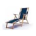 Frankford Umbrellas Heavy Duty Commercial Grade Oak Wood Beach Chair/Chaise Lounger