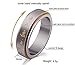 HIJONES Men's Stainless Steel Buddhist Gold Mantra Pattern Spinner Lucky Ring Size 11
